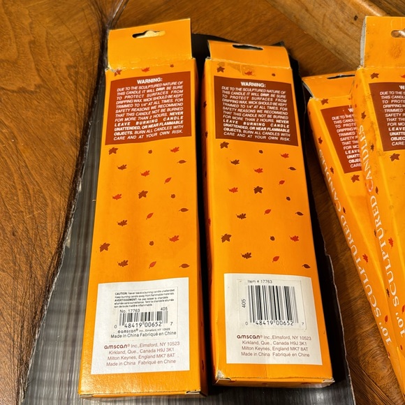 Vintage NOS Amscan Corn Hand Sculpted Painted Tapered Candles Fall Thanksgiving - Picture 10 of 11